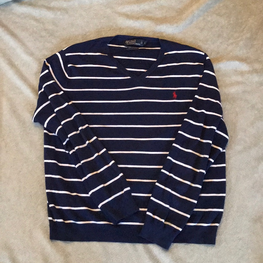 Polo Ralph Lauren Stripped nautical V Neck Sweater